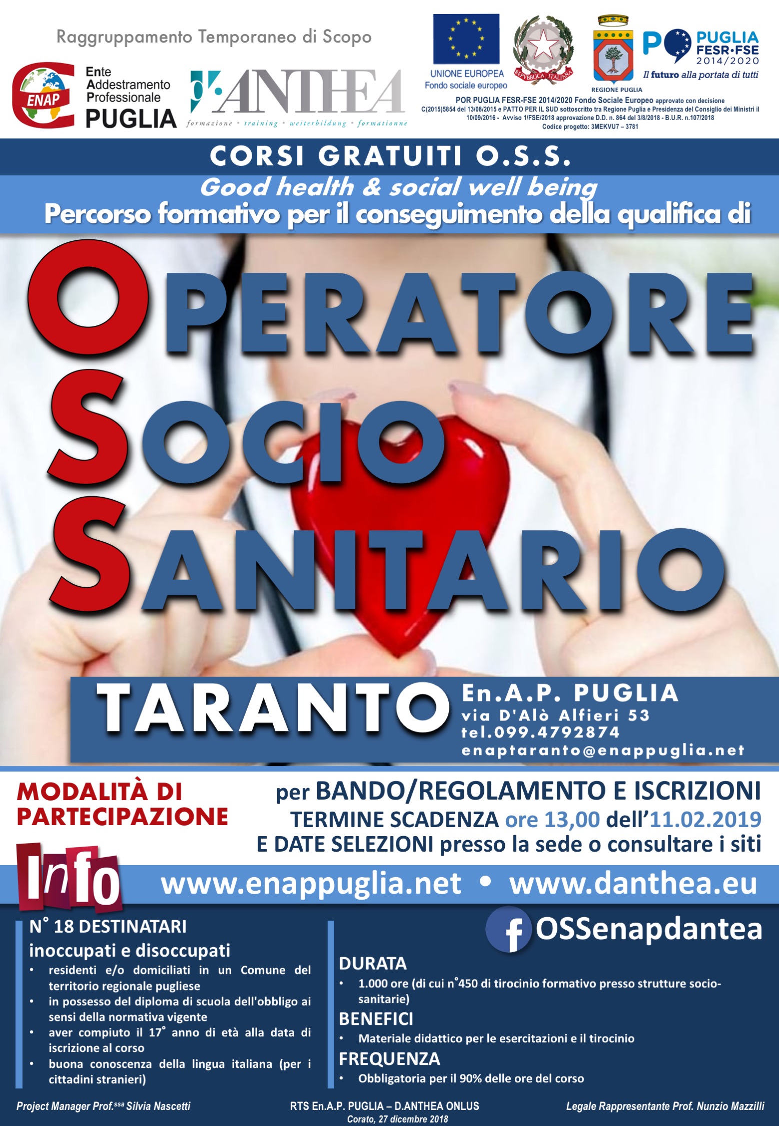 Immagine di Percorso formativo gratuito per il conseguimento della qualifica di operatore socio sanitario