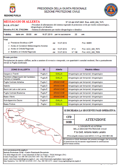 Immagine di Avviso allerta meteo